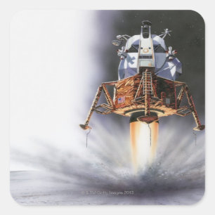 Apollo Eagle Lunar-module Vierkante Sticker