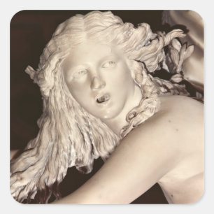 Apollo en Daphne, details van Daphne's hoofd Vierkante Sticker