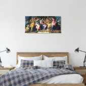 Apollo en de Muses, 1600 Canvas Afdruk (Insitu (Slaapkamer))