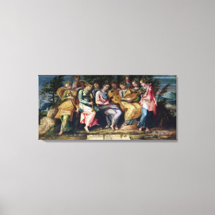 Apollo en de Muses, 1600 Canvas Afdruk
