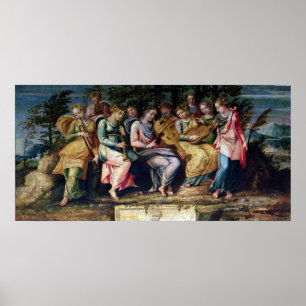 Apollo en de Muses, 1600 Poster