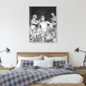 Apollo, gespannen door nymfen in de grove van de canvas afdruk (Insitu (Slaapkamer))