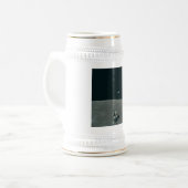 Apollo Maanlander en Aarde boven de maan Bierpul (Voorkant links)