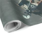 Apollo Maanlander en Aarde boven de maan Cadeaupapier (Rol Hoek)