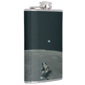 Apollo Maanlander en Aarde boven de maan Heupfles (Rechts)