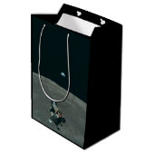Apollo Maanlander en Aarde boven de maan Medium Cadeauzakje (Achterkant Gekanteld)