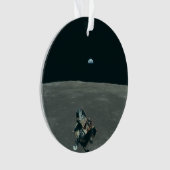 Apollo Maanlander en Aarde boven de maan Ornament (voorkant)