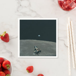 Apollo Maanlander en Aarde boven de maan Servet