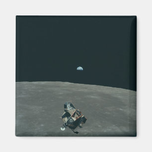 Apollo Maanlander en Aardopkomst boven de Maan Magneet