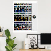 Apollo Mission Patches Poster (Thuiskantoor)