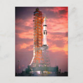 Apollo Saturn 1B Rocket Launch Briefkaart (Voorkant)