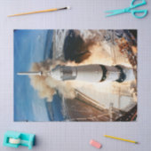 Apollo Saturn V raket lancering naar maan 1969 Tissuepapier (Craft)