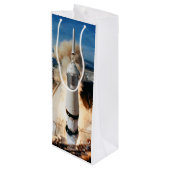 Apollo Saturn V raket lancering naar maan 1969 Wijn Cadeautas (Achterkant Gekanteld)