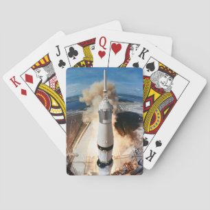 Apollo Saturn V-raketlancering naar de maan 1969 Pokerkaarten