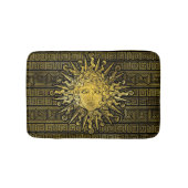 Apollo Sun-symbool op Grieks sleutelpatroon Badmat (Voorkant)