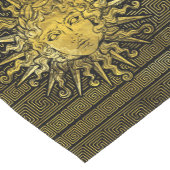 Apollo Sun-symbool op Grieks sleutelpatroon Korte Tafelloper (Hoek)