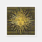 Apollo Sun-symbool op Grieks sleutelpatroon Servetten (Voorkant)