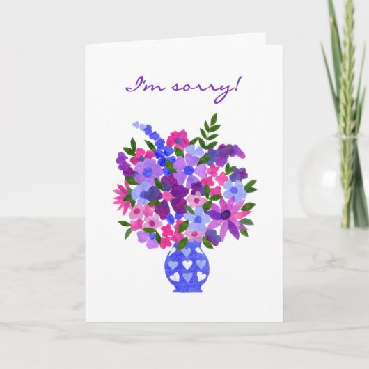 Apologie Kaart - Flower Power (Voorkant)