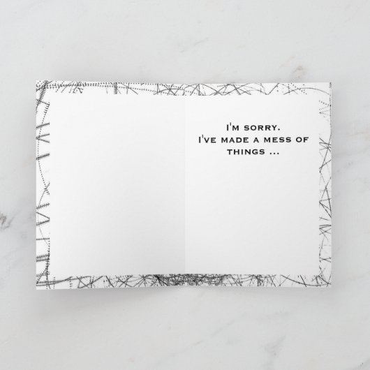 Apologiekaart. Het spijt me, ik heb er een puinhoo Kaart (Binnen)