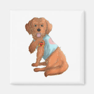 Apoo I Love Mom Tattoo Hondenshirt Grappige Moeder Magneet