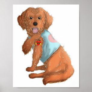 Apoo I Love Mom Tattoo Hondenshirt Grappige Moeder Poster