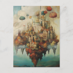 Apophenic Air Castle - Surreal Fantasy Fine Art Briefkaart