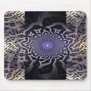 APOPHYSIS fractaal decor zwarte violet Muismat
