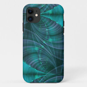 Apophysis Fractal Art I - blauw iPhone 11 Hoesje
