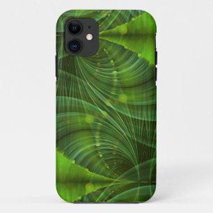 Apophysis Fractal Art I - groen iPhone 11 Hoesje
