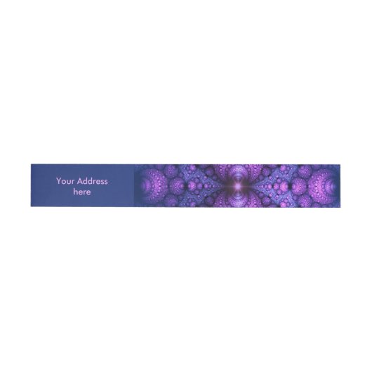 Apophysis Fractal - Atomen Fusion + jouw tekst Omwikkelbaar Adreslabel (Individueel)