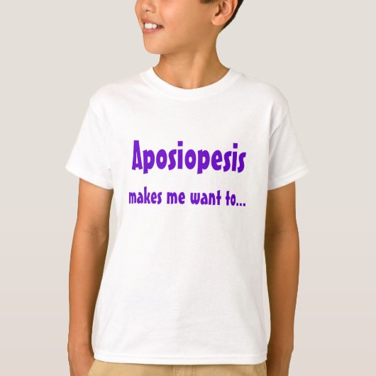Aposiopesis T-shirt (Voorkant)