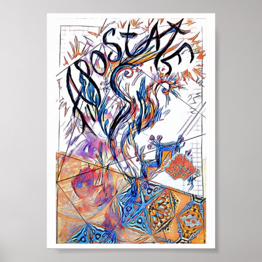 Apostaat Colorful Free Doodle Tekening Poster (Voorkant)