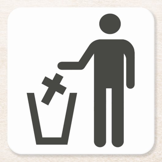 Apostasy Vierkante Kartonnen Onderzetter (Voorkant)