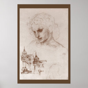 Apostel Jacobus Sforza Castle, Leonardo da Vinci Poster