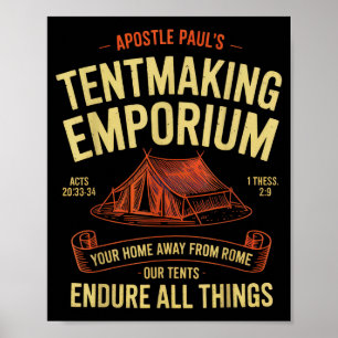 Apostel Paulus Tentmakerij Emporium Christenen Kam Poster