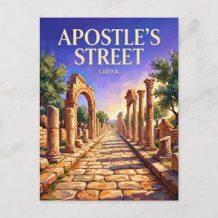 Apostelstraat, Cyrene Libië Briefkaart