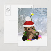 Apostkaart aap vakantie - Grappige aap ansichtkaar Feestdagenkaart (Voorkant / Achterkant)