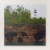 Apostle Islands - Devil's Island Lighthouse -20x20 Legpuzzel (Verticaal)