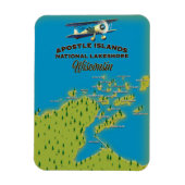 Apostle Islands National Lakeshore map Magneet (Verticaal)