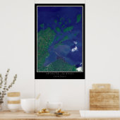 Apostle Islands National Lakeshore Satellite Map Poster (Keuken)