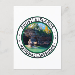 Apostle Islands National Lakeshore Wisconsin Badge Briefkaart