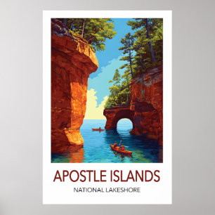 Apostle Islands Reisposter Wisconsin Poster