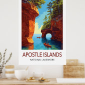 Apostle Islands Travel Poster Wisconsin (Cuisine)