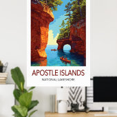 Apostle Islands Travel Poster Wisconsin (Bureau à domicile)