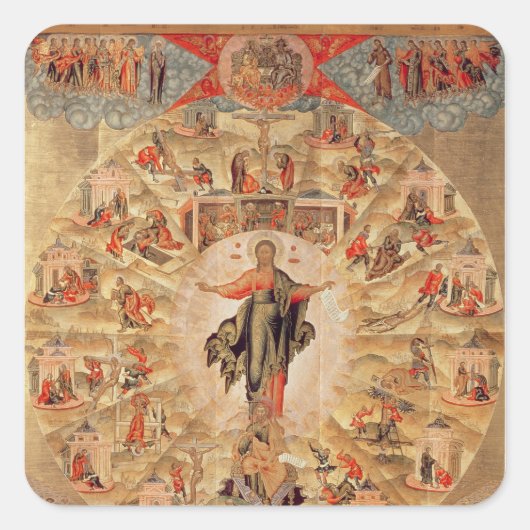 Apostle Preaching Vierkante Sticker (Voorkant)