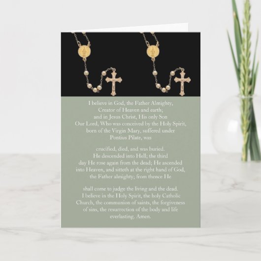 "Apostles Creed" Prayer Kaart (Voorkant)