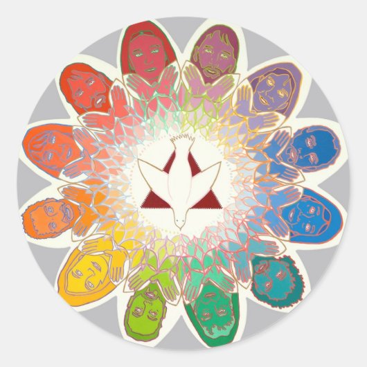 apostolisch ronde sticker (Voorkant)