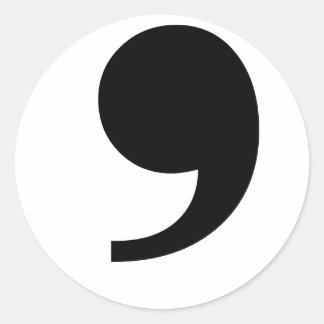 Apostrof/Comma-Sticker Ronde Sticker