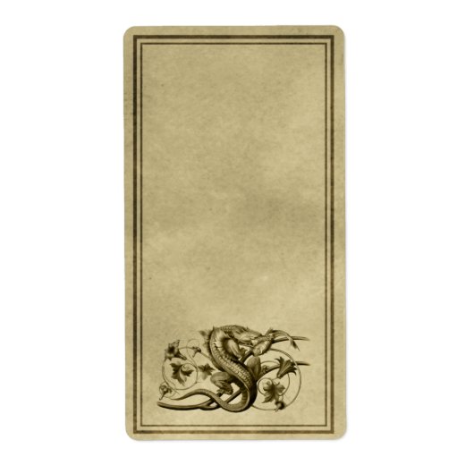 Apothecair etiket van de hagedis (Voorkant)