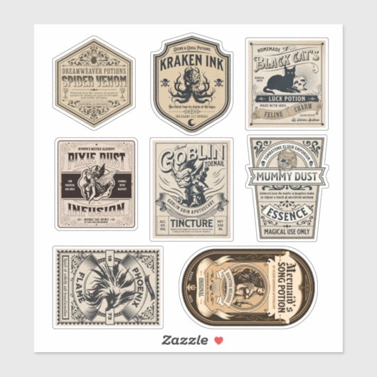 Apothécaire de l'Assistant Étiquette de potion de (Feuille)